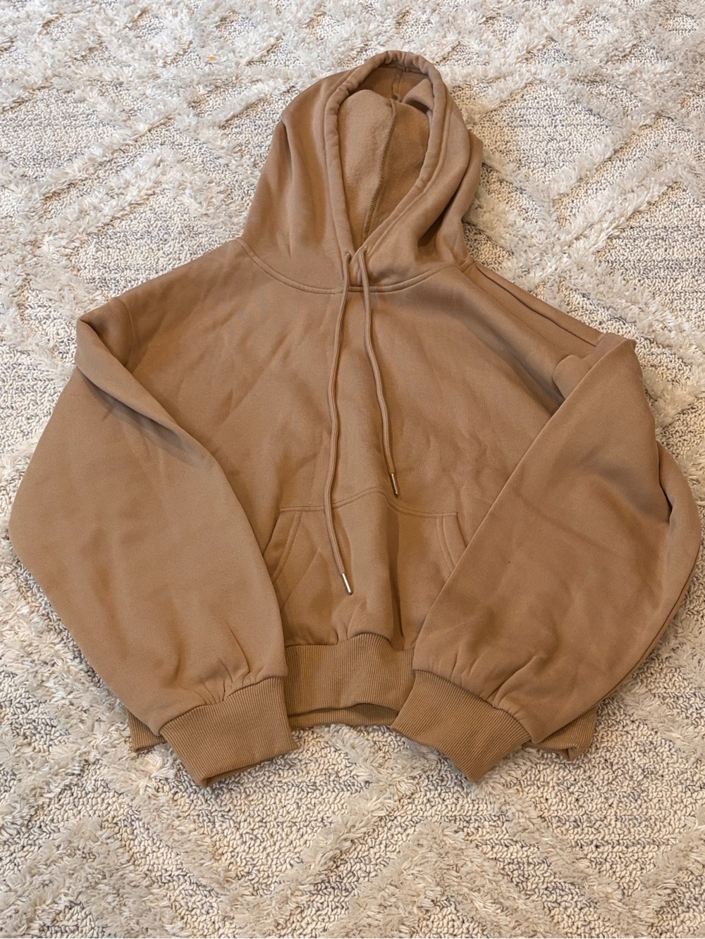 Women's Brown Hooded Sweatshirt and Jogger Set - Picture 5 of 8